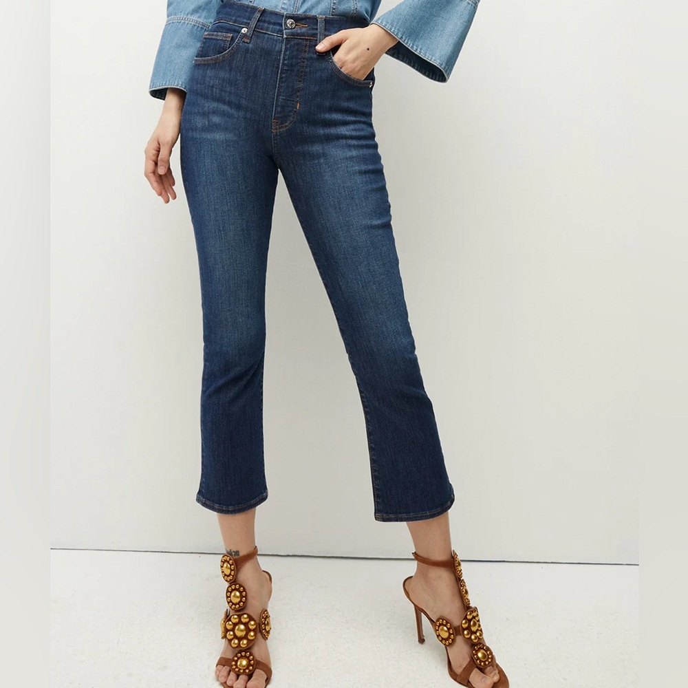 NWOT Veronica Beard Carly Kick Flare High Rise Denim Jeans